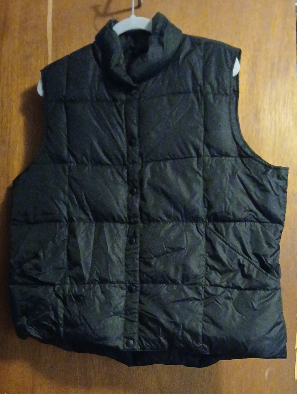 Lands' End Woman's Black Quilted Puffer Vest XL (18-20)